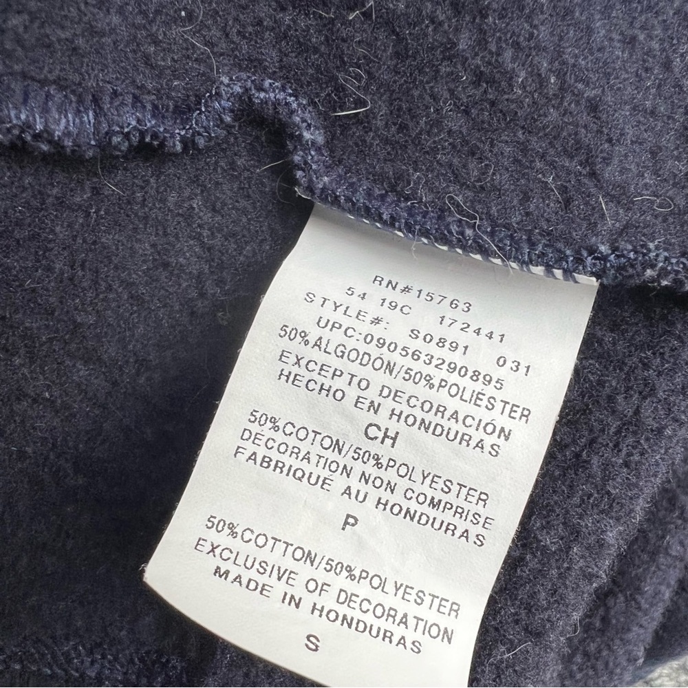 Champion Powerfleece Men’s Navy Blue Full Zip Hooded Sweatshirt, Size Small - Picture 6 of 8